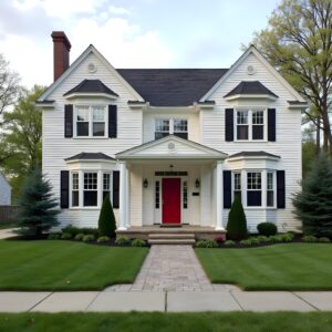 Weston 36 A professional exterior painting project in Connecticut, considering weather conditions for durability.