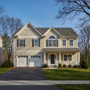 Exterior Painting 35 A Connecticut home painted in modern neutral tones, showcasing one of 2025’s top exterior painting trends.