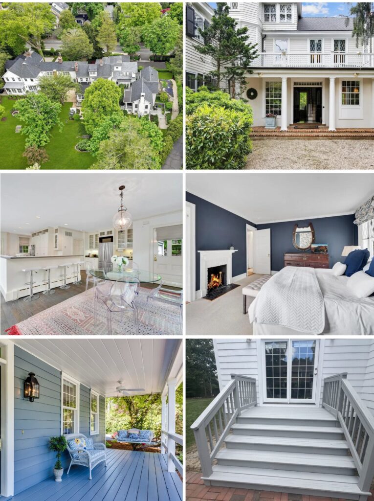 Home 31 Various views of a Connecticut home including aerial, exterior, kitchen, and bedroom, illustrating the scope of professional painting and power washing services.