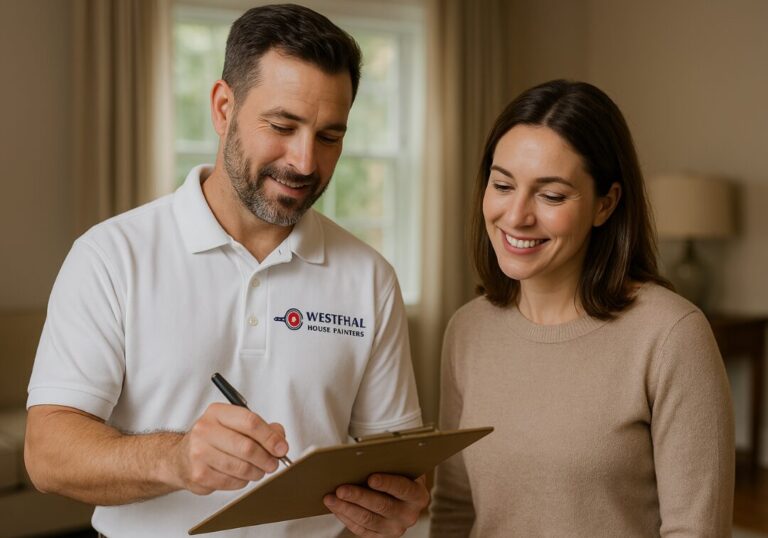 Garage Painting 1 Exterior Painting Consultation About Garage Door in CT